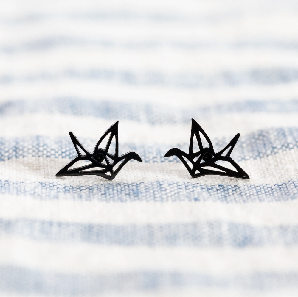 Origami Crane Studs
